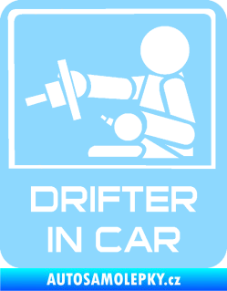 Samolepka Drifter in car 003 světle modrá