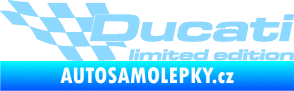 Samolepka Ducati limited edition levá světle modrá