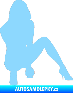 Samolepka Erotická žena 037 pravá světle modrá