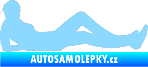 Samolepka Erotická žena 045 pravá světle modrá