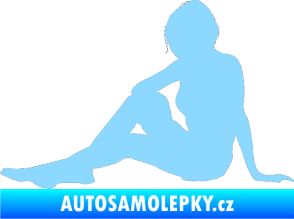 Samolepka Erotická žena 049 levá světle modrá