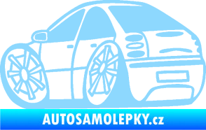 Samolepka Fiat Bravo karikatura levá světle modrá