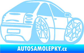 Samolepka Fiat Bravo karikatura pravá světle modrá