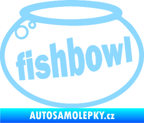 Samolepka Fishbowl akvárium světle modrá