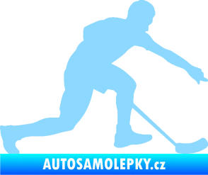 Samolepka Florbal 005 pravá světle modrá