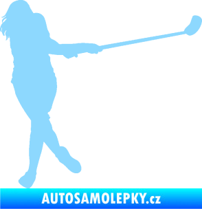 Samolepka Florbal 006 pravá  světle modrá