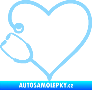 Samolepka Fonendoskop 002 levá  zdravotní sestřička světle modrá