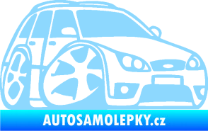 Samolepka Ford Mondeo combi karikatura pravá světle modrá