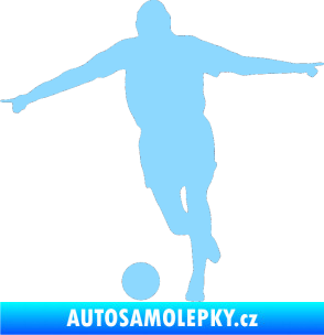 Samolepka Fotbalista 015 levá světle modrá