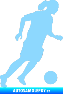 Samolepka Fotbalista 018 pravá světle modrá