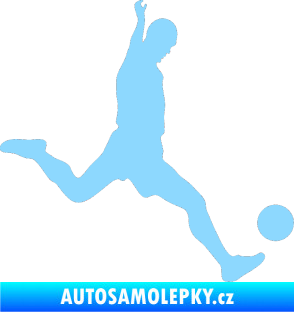 Samolepka Fotbalista 023 pravá světle modrá