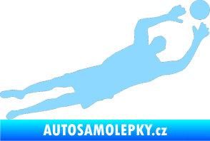Samolepka Fotbalista 026 pravá brankář světle modrá