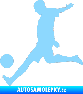Samolepka Fotbalista 028 levá světle modrá