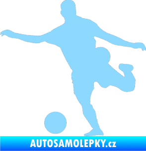 Samolepka Fotbalista 032 levá světle modrá