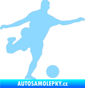 Samolepka Fotbalista 032 pravá světle modrá