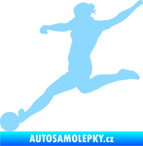 Samolepka Fotbalistka 002 levá světle modrá