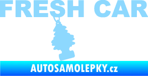 Samolepka Fresh car nápis s voňavým stromečkem světle modrá