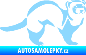 Samolepka Fretka 002 pravá světle modrá