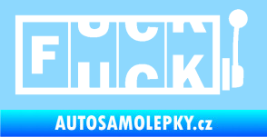 Samolepka Fuck kasino světle modrá