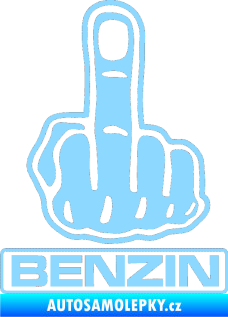Samolepka Fuck off benzín světle modrá