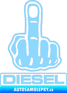 Samolepka Fuck off diesel světle modrá