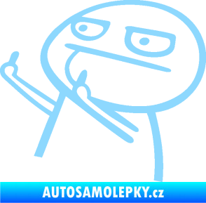 Samolepka Fuck you 003 panáček levá světle modrá