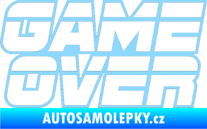 Samolepka Game over nad sebou 002 světle modrá