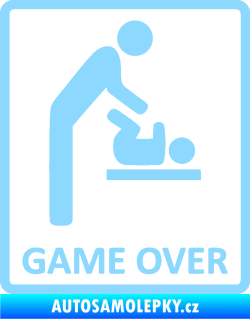 Samolepka Game over varianta baby světle modrá