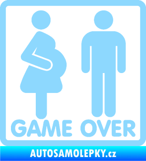Samolepka Game over varianta jsem v tom světle modrá