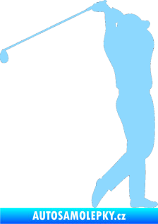 Samolepka Golfista 004 pravá světle modrá