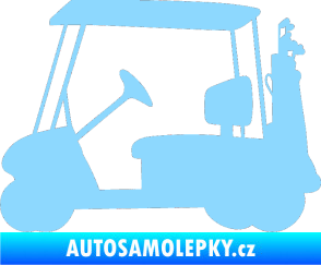 Samolepka Golfista 012 levá vozík světle modrá