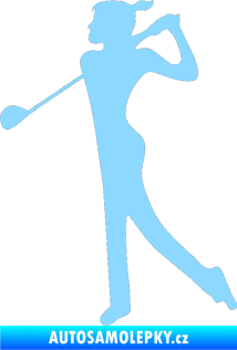 Samolepka Golfistka 016 levá světle modrá