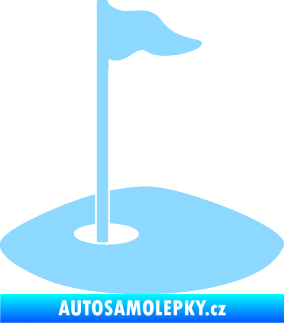 Samolepka Golfová jamka 001 levá světle modrá