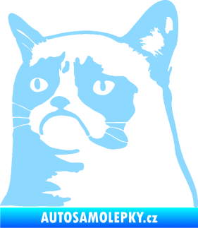 Samolepka Grumpy cat 002 levá světle modrá