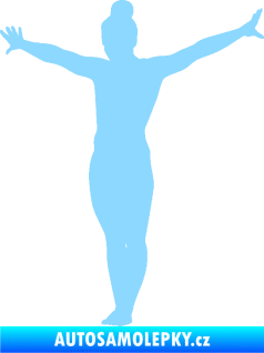 Samolepka Gymnastka 002 levá světle modrá