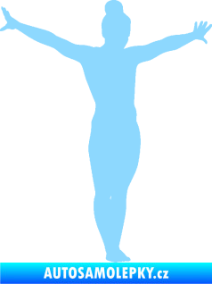 Samolepka Gymnastka 002 pravá světle modrá