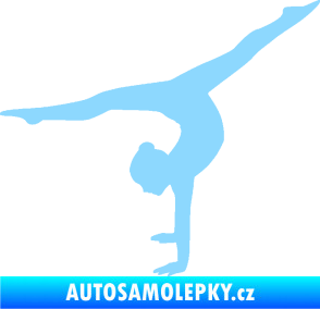 Samolepka Gymnastka 005 levá světle modrá