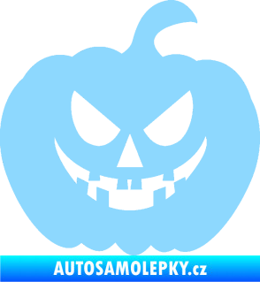 Samolepka Halloween 015 pravá dýně světle modrá