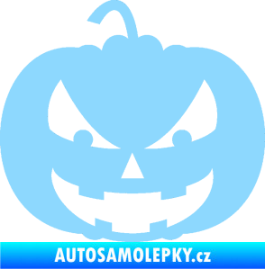 Samolepka Halloween 016 levá dýně světle modrá