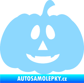 Samolepka Halloween 017 pravá dýně světle modrá