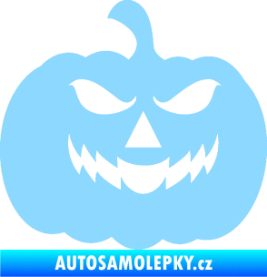 Samolepka Halloween 018 pravá dýně světle modrá