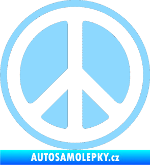 Samolepka Hippies 002 světle modrá