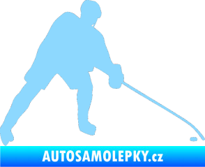 Samolepka Hokejista 002 pravá světle modrá