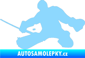 Samolepka Hokejista 015 levá brankář světle modrá