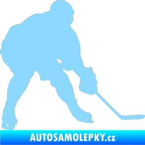 Samolepka Hokejista 016 pravá světle modrá