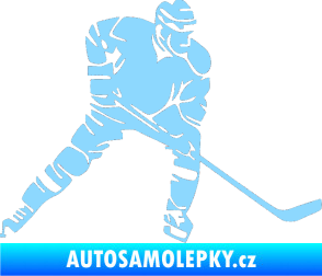 Samolepka Hokejista 026 pravá světle modrá