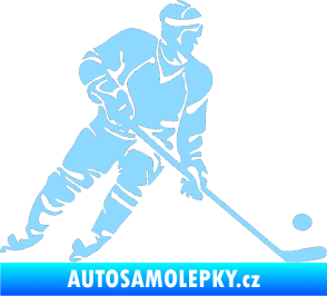 Samolepka Hokejista 027 pravá světle modrá