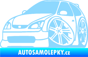 Samolepka Honda Civic karikatura levá světle modrá