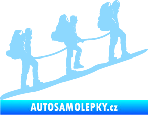 Samolepka Horolezci pravá světle modrá