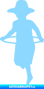 Samolepka Hula Hop 001 levá dítě s obručí světle modrá